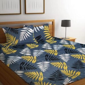 220 TC Fitted Elastic King Size Bedsheet With Two Pillow Covers (72X78X Upto 10 Inches) & 360 Degree Elasticated (Multicolor)