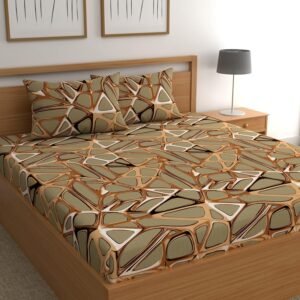 220 TC Fitted King Size Elastic Bedsheet With Two Pillow Covers (72X78X Upto 10 Inches) & 360 Degree Elasticated (Multi color)