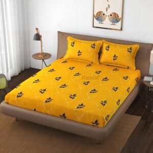 220 TC Fitted King Size Elastic Bedsheet With Two Pillow Covers (72X78X Upto 10 Inches) & 360 Degree Elasticated (Multi color)