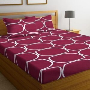 220 TC Cotton All Round Elastic Fitted King Size Bedsheet With 2 Pillow Covers (72X78X Upto 10 Inches) & 360 Degree Elasticated (Multi color)