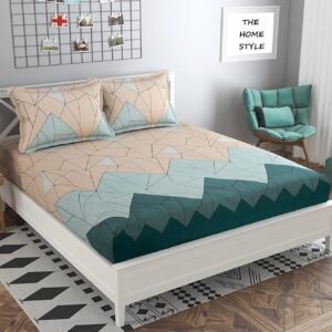 220 TC Fitted King Size Elastic Bedsheet With Two Pillow Covers (72X78X Upto 10 Inches) & 360 Degree Elasticated (Multicolor)