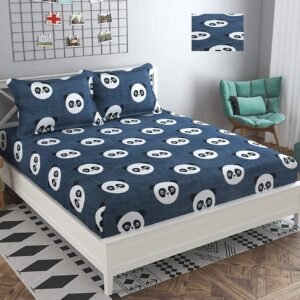 220 TC Double King Size Bedsheet With 2 Pillow Covers (72X78X Upto 10 Inches) & 360 Degree Elasticated (Multi color)
